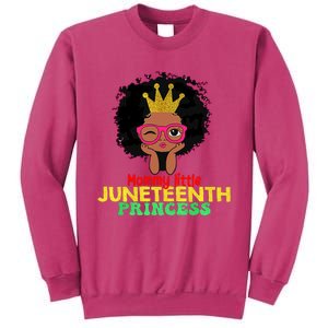 Mommy Little Juneteenth Princess Celebrate 19th Black Girl Sweatshirt