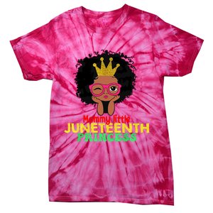 Mommy Little Juneteenth Princess Celebrate 19th Black Girl Tie-Dye T-Shirt