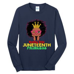 Mommy Little Juneteenth Princess Celebrate 19th Black Girl Tall Long Sleeve T-Shirt