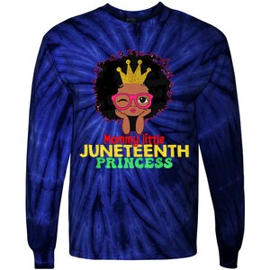 Mommy Little Juneteenth Princess Celebrate 19th Black Girl Tie-Dye Long Sleeve Shirt