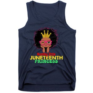 Mommy Little Juneteenth Princess Celebrate 19th Black Girl Tank Top