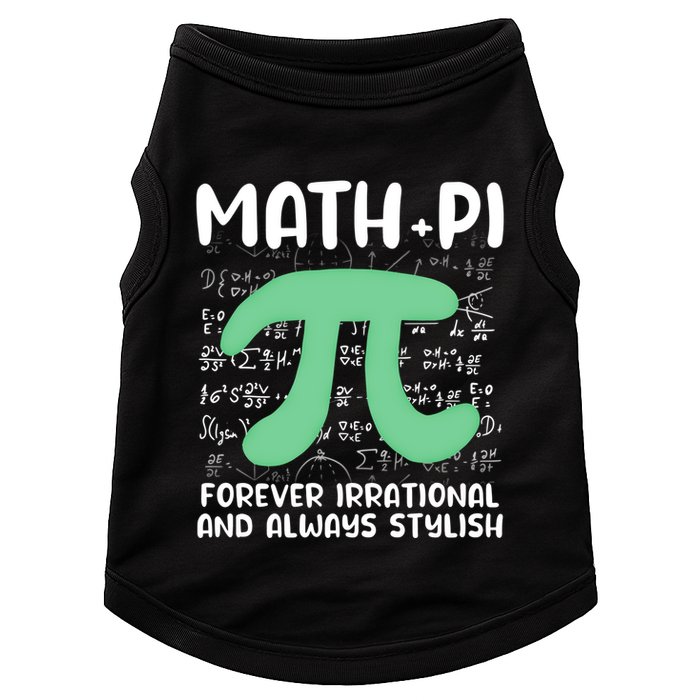 Math Lover Joke Irrational Pi Symbol Pi Day Funny Math Gift Doggie Tank