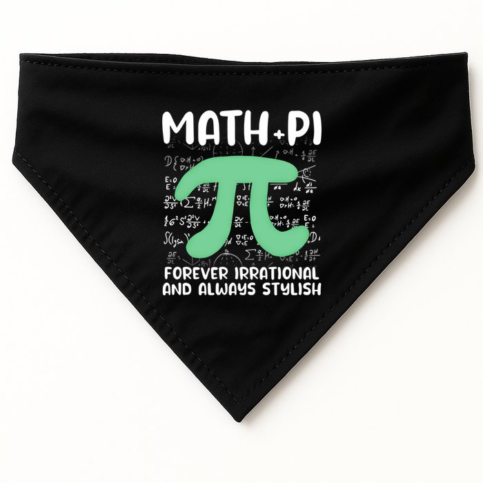 Math Lover Joke Irrational Pi Symbol Pi Day Funny Math Gift USA-Made Doggie Bandana