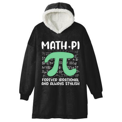 Math Lover Joke Irrational Pi Symbol Pi Day Funny Math Gift Hooded Wearable Blanket