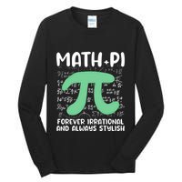 Math Lover Joke Irrational Pi Symbol Pi Day Funny Math Gift Tall Long Sleeve T-Shirt