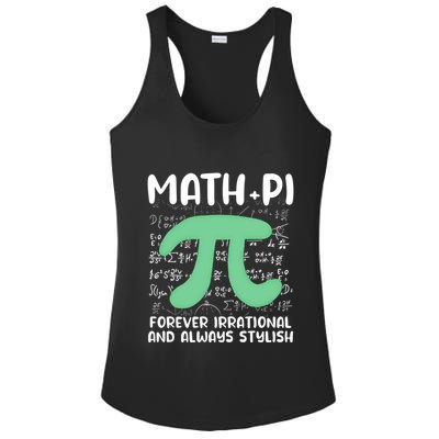 Math Lover Joke Irrational Pi Symbol Pi Day Funny Math Gift Ladies PosiCharge Competitor Racerback Tank