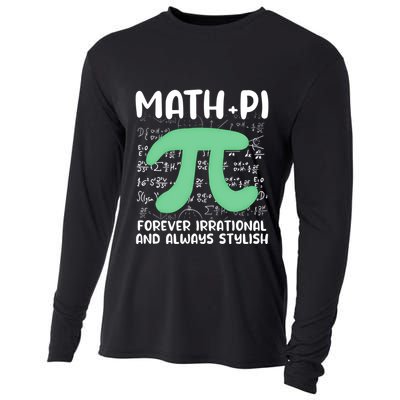 Math Lover Joke Irrational Pi Symbol Pi Day Funny Math Gift Cooling Performance Long Sleeve Crew