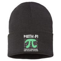 Math Lover Joke Irrational Pi Symbol Pi Day Funny Math Gift Sustainable Knit Beanie