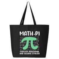 Math Lover Joke Irrational Pi Symbol Pi Day Funny Math Gift 25L Jumbo Tote