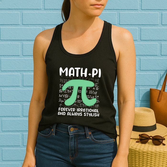 Math Lover Joke Irrational Pi Symbol Pi Day Funny Math Gift Womens Tank Top
