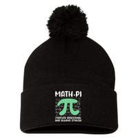 Math Lover Joke Irrational Pi Symbol Pi Day Funny Math Gift Pom Pom 12in Knit Beanie