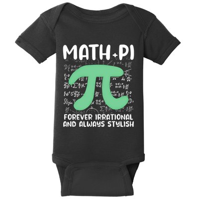 Math Lover Joke Irrational Pi Symbol Pi Day Funny Math Gift Baby Bodysuit
