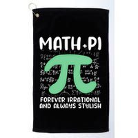 Math Lover Joke Irrational Pi Symbol Pi Day Funny Math Gift Golf Towel