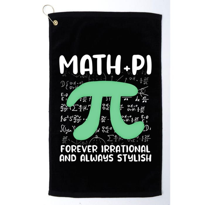 Math Lover Joke Irrational Pi Symbol Pi Day Funny Math Gift Golf Towel