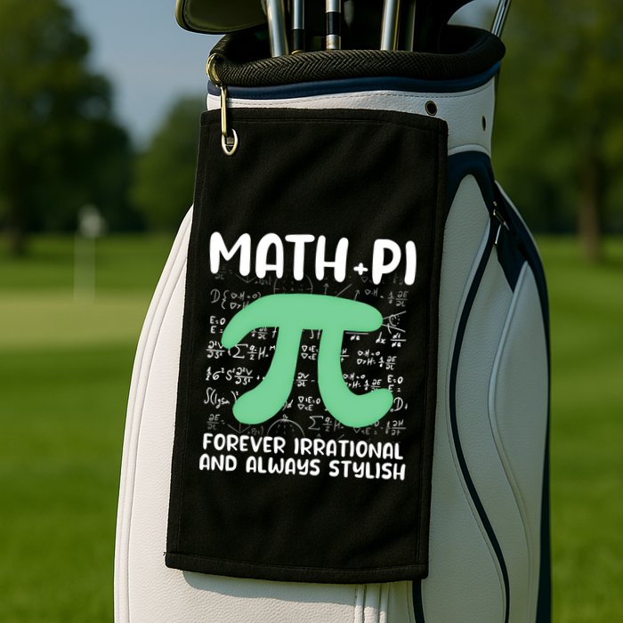 Math Lover Joke Irrational Pi Symbol Pi Day Funny Math Gift Golf Towel