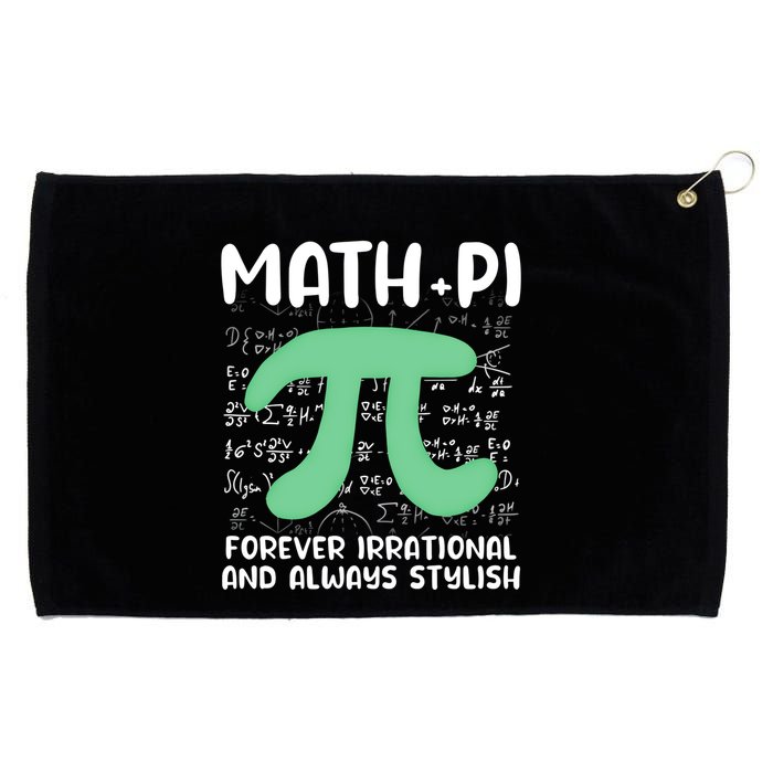 Math Lover Joke Irrational Pi Symbol Pi Day Funny Math Gift Grommeted Golf Towel