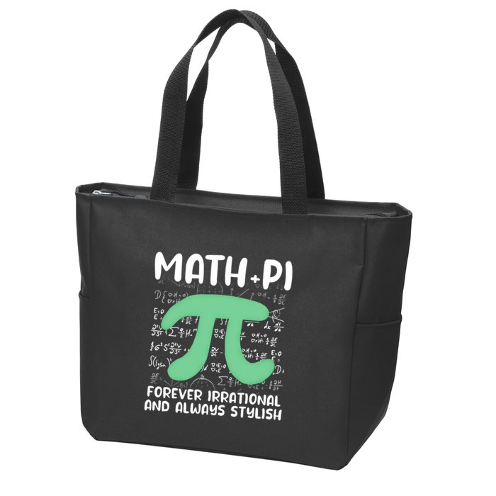 Math Lover Joke Irrational Pi Symbol Pi Day Funny Math Gift Zip Tote Bag