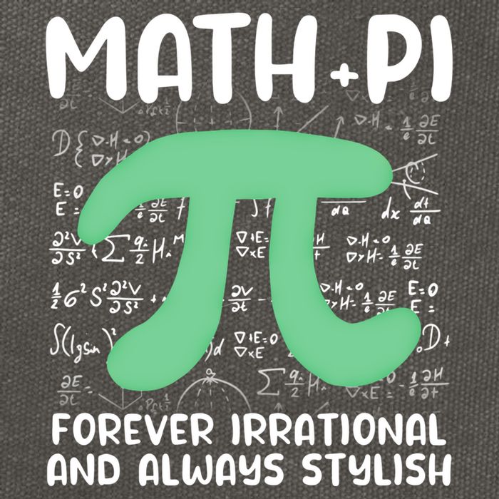 Math Lover Joke Irrational Pi Symbol Pi Day Funny Math Gift Cotton Canvas Backpack