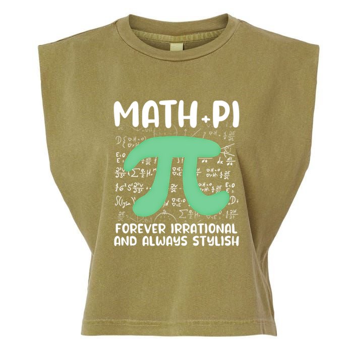 Math Lover Joke Irrational Pi Symbol Pi Day Funny Math Gift Garment-Dyed Women's Muscle Tee