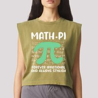 Math Lover Joke Irrational Pi Symbol Pi Day Funny Math Gift Garment-Dyed Women's Muscle Tee