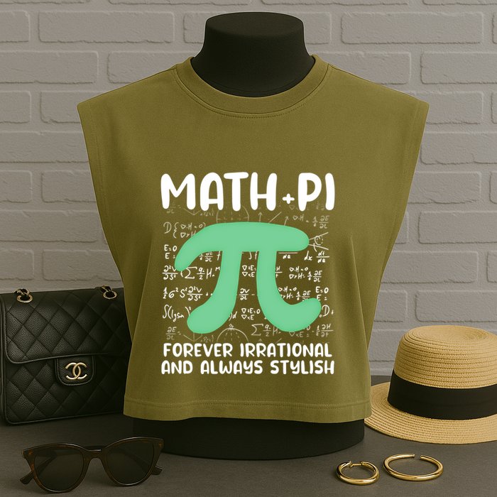 Math Lover Joke Irrational Pi Symbol Pi Day Funny Math Gift Garment-Dyed Women's Muscle Tee
