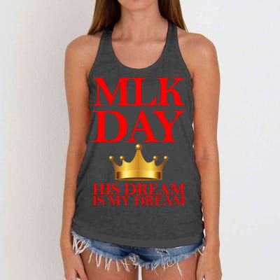 MLK Day His Dream Is My Dream Women's Knotted Racerback Tank