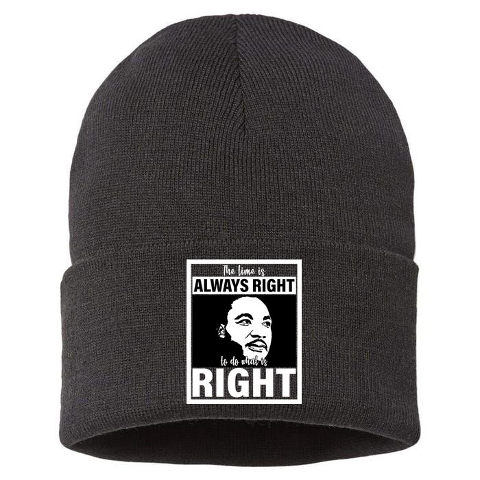 MLK Do What Is Right Martin Luther King Quote Sustainable Knit Beanie