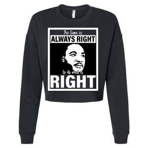 MLK Do What Is Right Martin Luther King Quote Cropped Pullover Crew