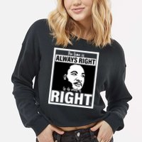 MLK Do What Is Right Martin Luther King Quote Cropped Pullover Crew