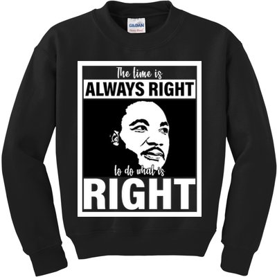 MLK Do What Is Right Martin Luther King Quote Kids Sweatshirt