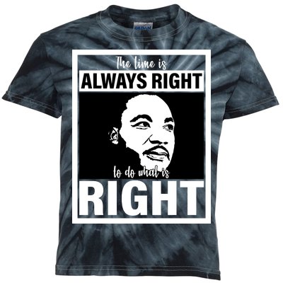 MLK Do What Is Right Martin Luther King Quote Kids Tie-Dye T-Shirt