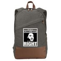 MLK Do What Is Right Martin Luther King Quote Cotton Canvas Backpack