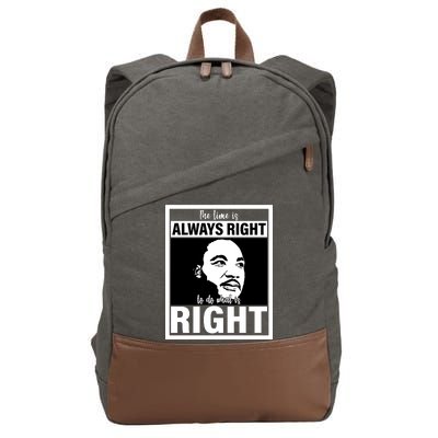 MLK Do What Is Right Martin Luther King Quote Cotton Canvas Backpack