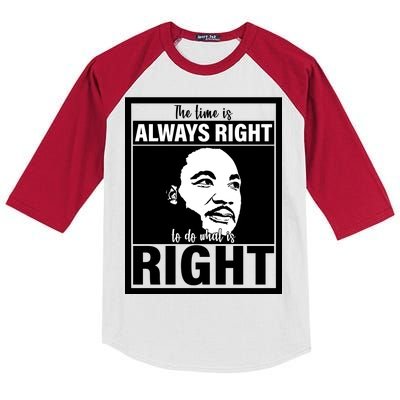 MLK Do What Is Right Martin Luther King Quote Kids Colorblock Raglan Jersey