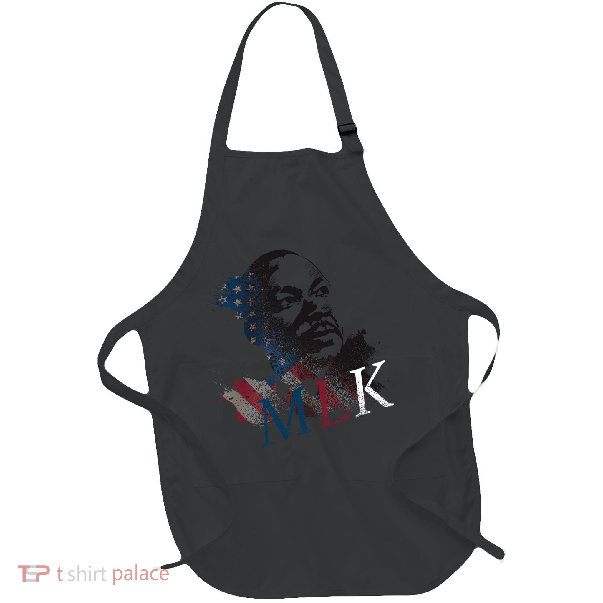 MLK Portrait Martin Luther KIng Jr.  Full-Length Apron With Pockets