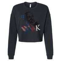 MLK Portrait Martin Luther KIng Jr.  Cropped Pullover Crew