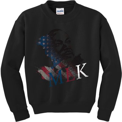 MLK Portrait Martin Luther KIng Jr.  Kids Sweatshirt