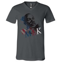 MLK Portrait Martin Luther KIng Jr.  V-Neck T-Shirt