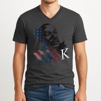 MLK Portrait Martin Luther KIng Jr.  V-Neck T-Shirt