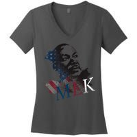 MLK Portrait Martin Luther KIng Jr.  Women's V-Neck T-Shirt