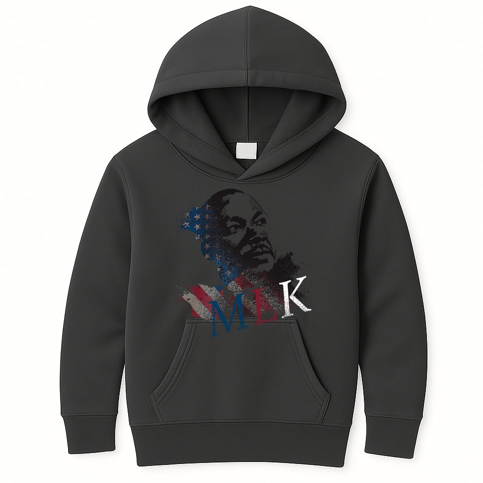 MLK Portrait Martin Luther KIng Jr.  Kids Hoodie