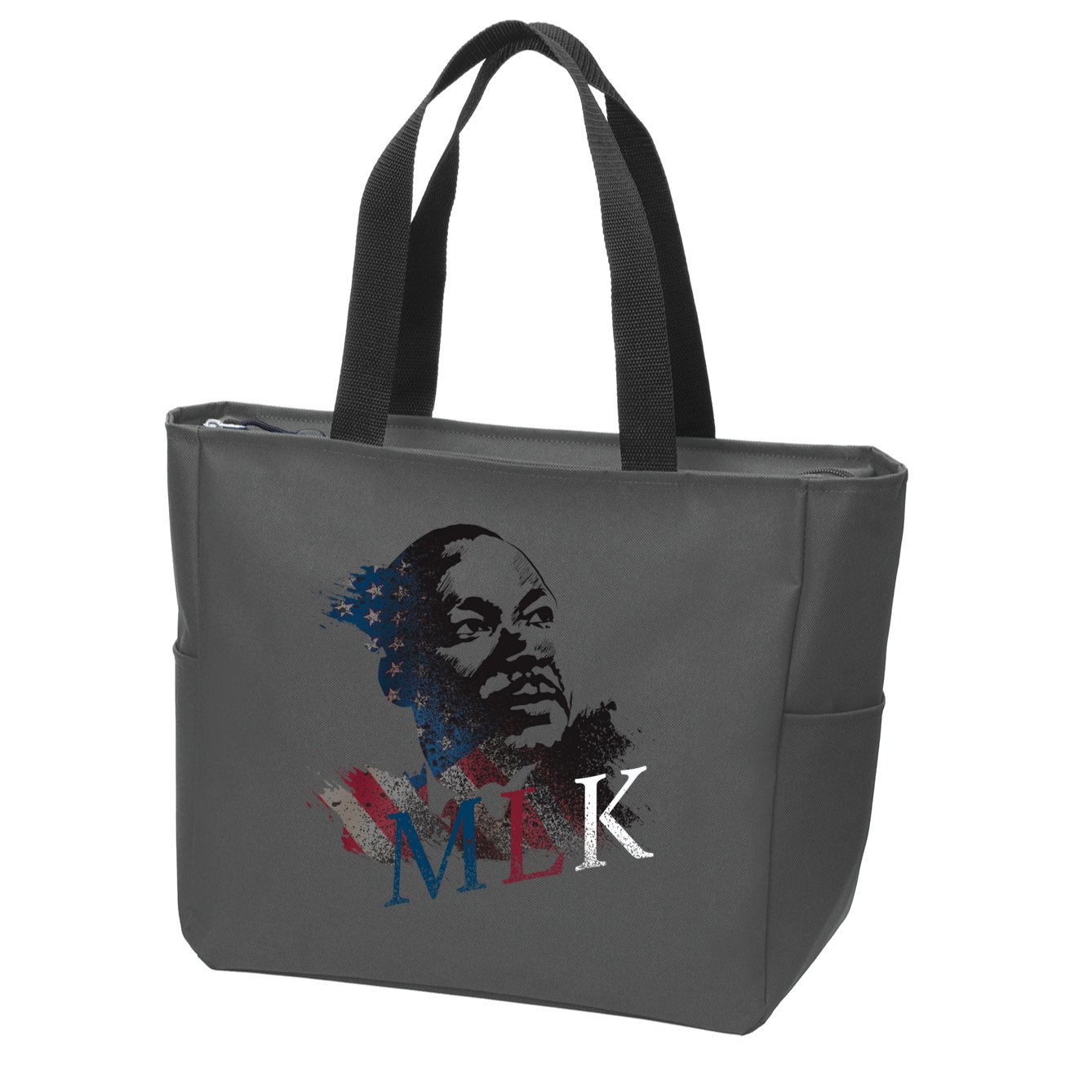 MLK Portrait Martin Luther KIng Jr.  Zip Tote Bag