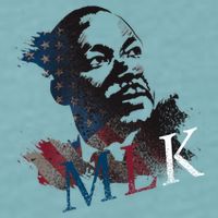 MLK Portrait Martin Luther KIng Jr.  Sueded Cloud Jersey T-Shirt