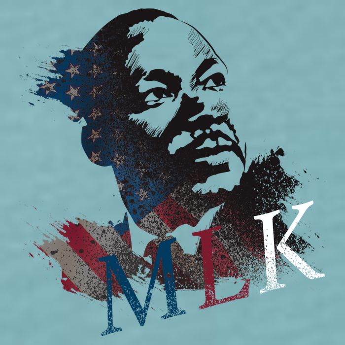 MLK Portrait Martin Luther KIng Jr.  Sueded Cloud Jersey T-Shirt
