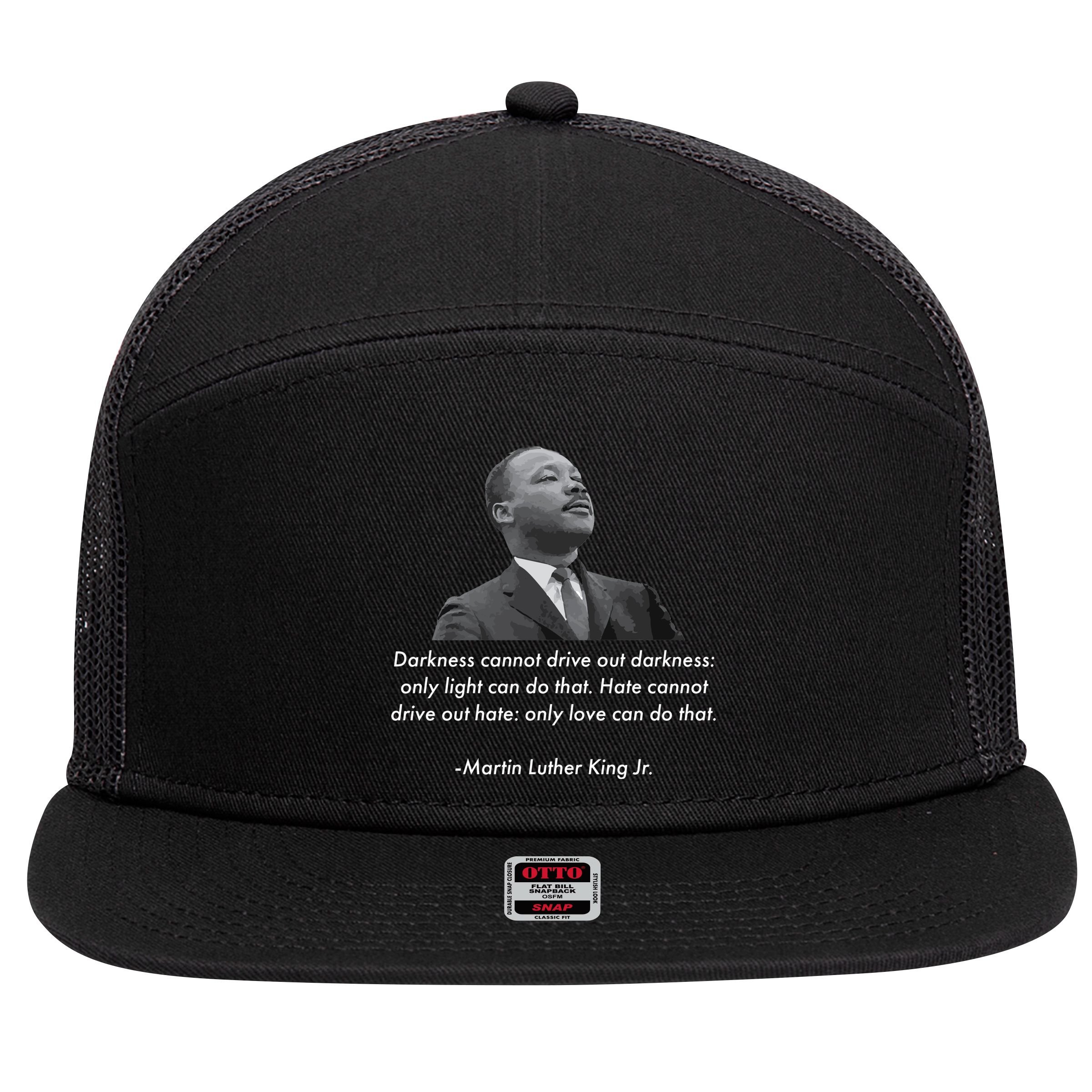 MLK Quote Martin Luther King Jr. 7 Panel Mesh Trucker Snapback Hat