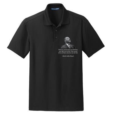 MLK Quote Martin Luther King Jr. Dry Zone Grid Polo