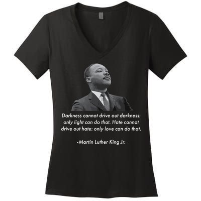 MLK Quote Martin Luther King Jr. Women's V-Neck T-Shirt