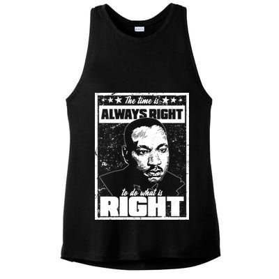 MLK The Time is Always Right to Do What is Right Ladies PosiCharge Tri-Blend Wicking Tank