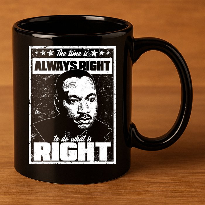MLK The Time is Always Right to Do What is Right 11oz C Handle Ceramic Mug