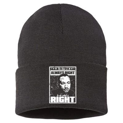 MLK The Time is Always Right to Do What is Right Sustainable Knit Beanie